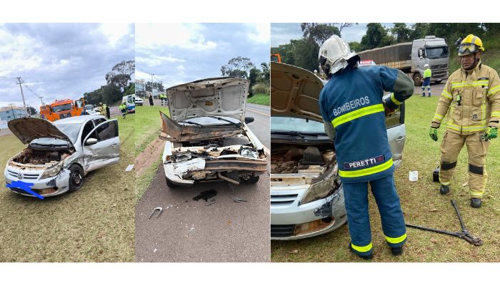 Ibema – Colisão entre veículos deixa quatro pessoas feridas